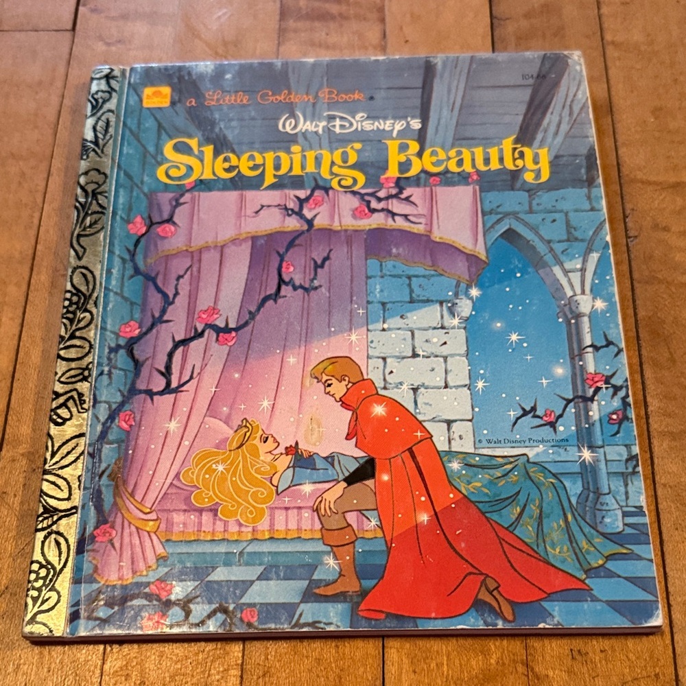 Walt Disney Sleeping Beauty Little Golden Book - Gold & White